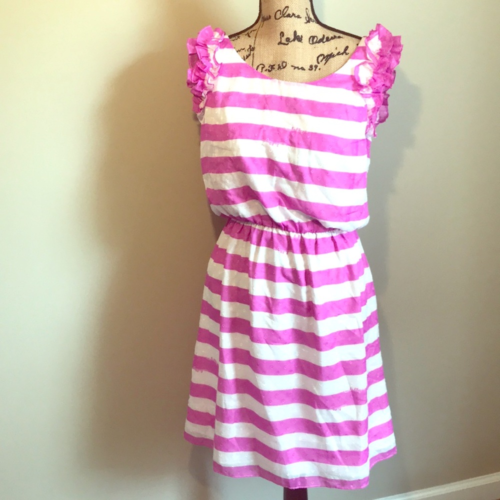 Lily Pulitzer striped polka dot dress size L